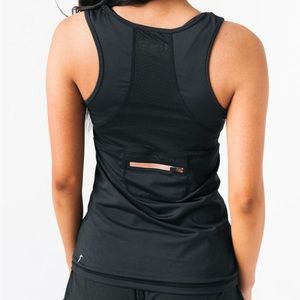 BOGO FREE ALL ITEMS! Zyia zipper pocket Distance mesh Back tank large like new!